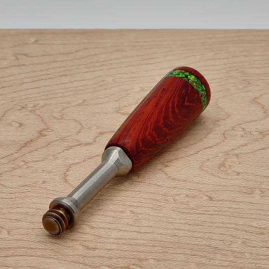 African Padauk with Opals - Wireless Handle