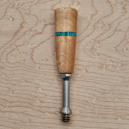 Crosscut Bird's Eye Maple with Opals - Wireless Handle