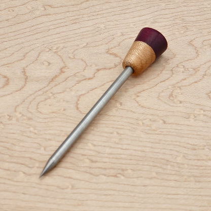 Small Bird's Eye Maple and Purpleheart with Titanium - Poker / Stir Tool / Dabber