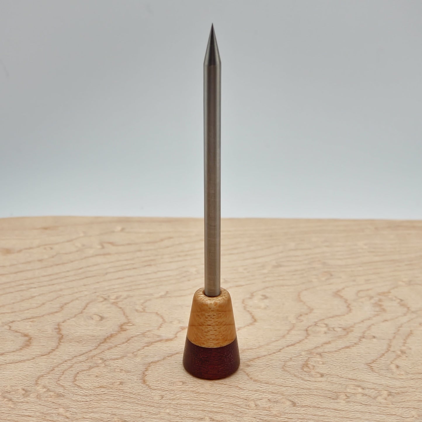 Small Bird's Eye Maple and Purpleheart with Titanium - Poker / Stir Tool / Dabber