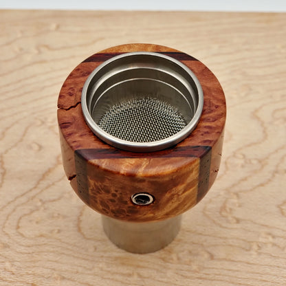 Red Mallee Burl and Stabilized Maple Burl with Cocobolo - TKO Infinity Sleeve