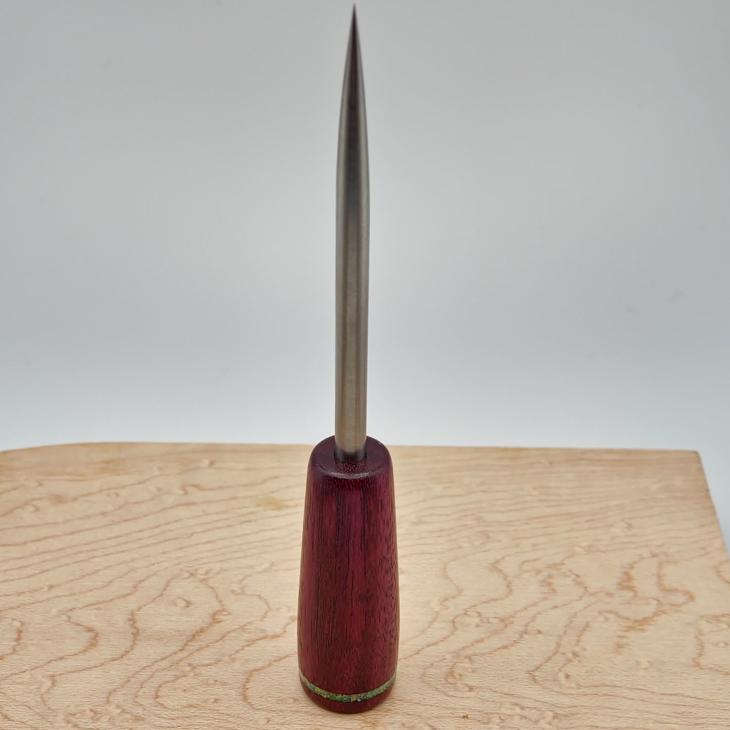 Large Purpleheart and Opal Inlay with Titanium - Poker / Stir Tool / Dabber